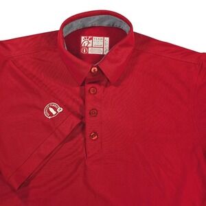 Chick-fil-A Polo Shirt Adult Size M Red Oobe Team Style Short Sleeve Polyester